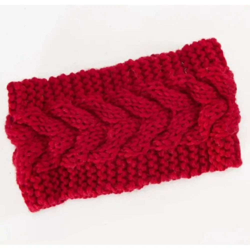 Ladies Winter Warm Cute Red Headband - Brand New Ski Headband